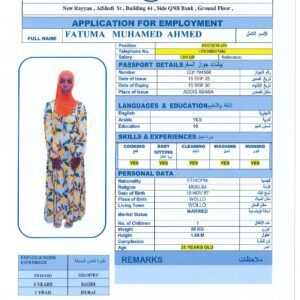 FATUMA MUHAMED AHMED- ETHIOPIA