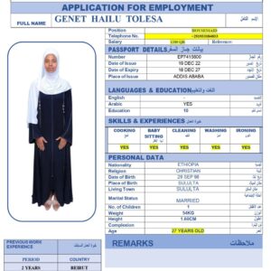 GENET HAILU TOLESA - ETHIOPIA