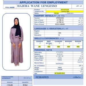 HAJERA WANE LENGESSO -ETHIOPIA