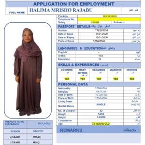 HALIMA MRISHO RAJABU - TANZANIA