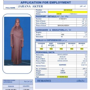 JARANA AKTER - BANGLADESH