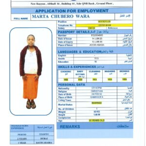 MARTA CHUBERO WARA -ETHIOPIA