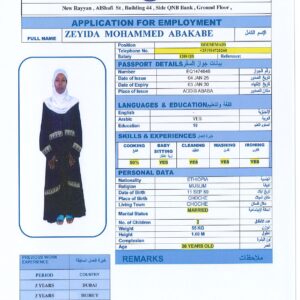 ZEYIDA MOHAMMED ABAKABE - ETHIOPIA