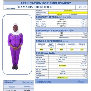 DAMARIS CHEROTICH-KENYA