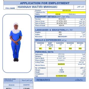 HANNAH WATIRI MWIHAKI-KENYA